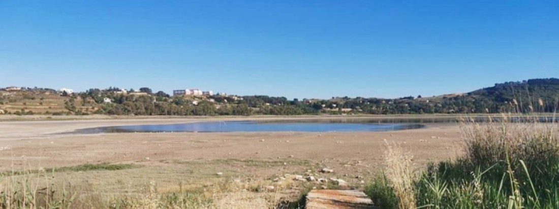 lago di Pergusa in via di prosciugamento